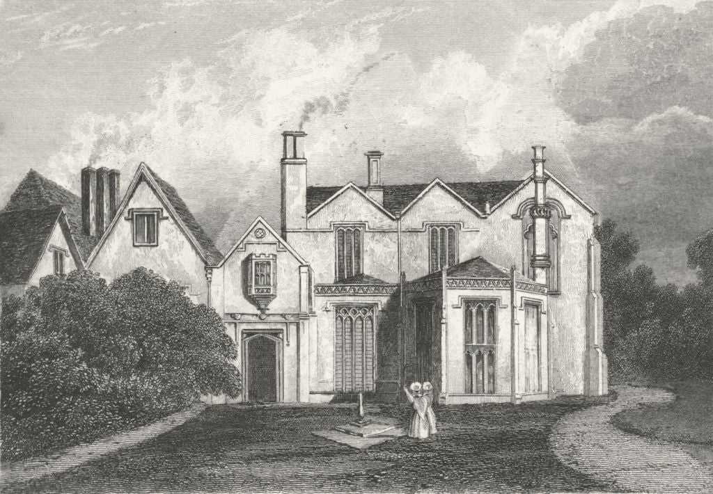 LINCS. Scrivelsby Hall. Saunders 1836 old antique vintage print picture